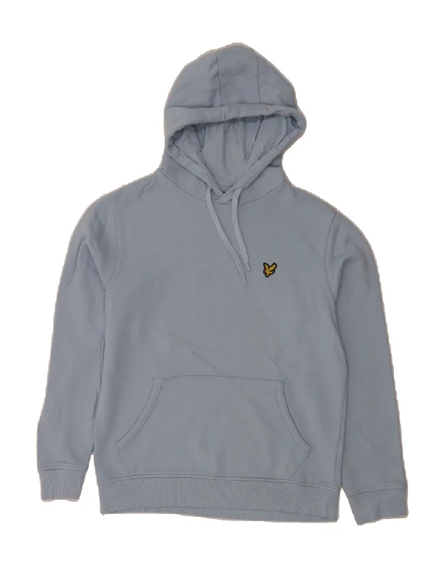 LYLE & SCOTT Womens Hoodie Jumper UK 10 Small Blue Cotton