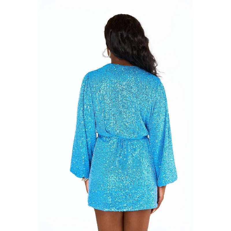 oversized dressBuddylove - Adeline Sequin Wrap Dress