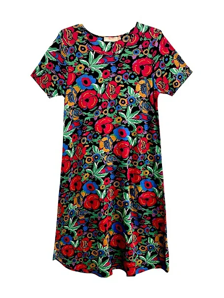 trendy dressLa Cera Printed 100% Cotton Knit A-Line Dress