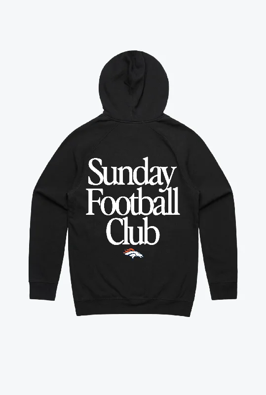 Denver Broncos Sunday Football Club Hoodie - Black