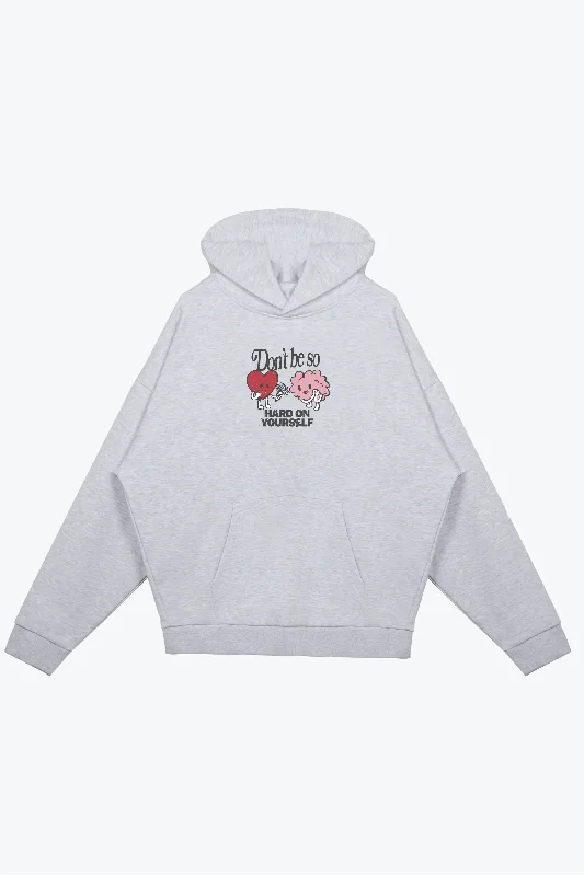 Don't Be So Hard Heavyweight Hoodie - Ash