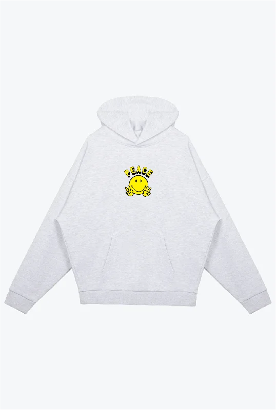 P/C x Smiley Peace Sign Heavyweight Hoodie - Ash