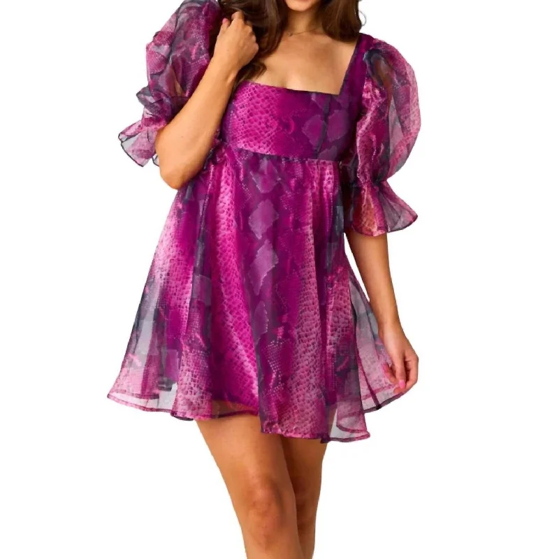 floral wrap dressBuddylove - Betsy Puff Sleeve Babydoll Dress