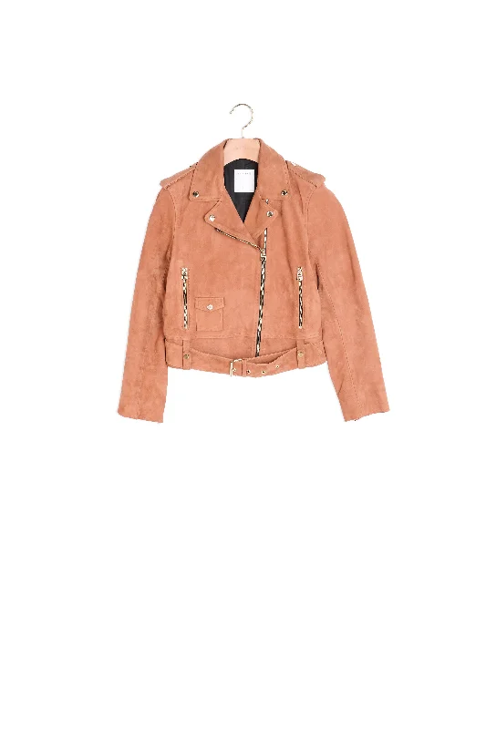 classic bomber jacketBlouson perfecto en daim