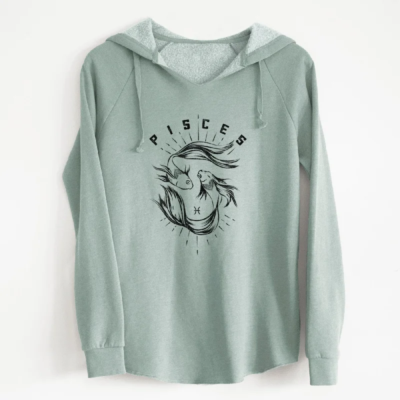 cool workout sweatshirtPisces - Fish - Cali Wave Hooded Sweatshirt