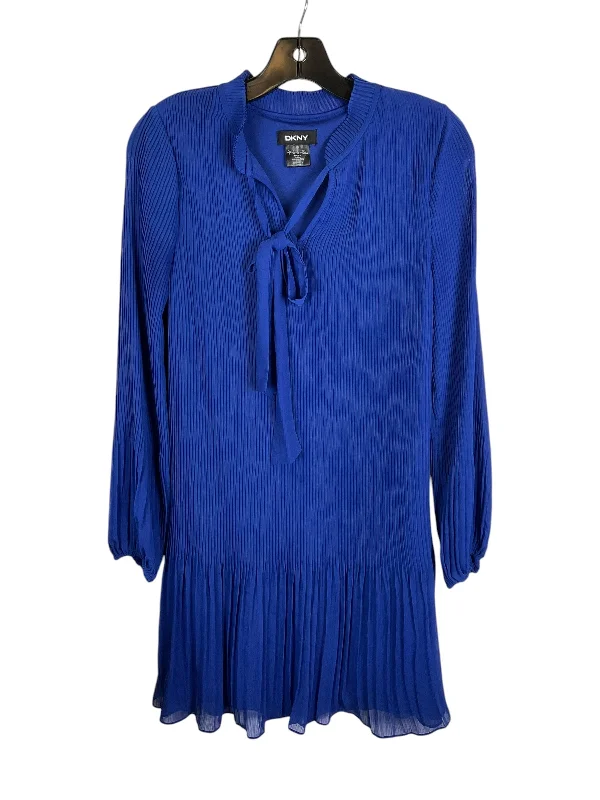 flowy evening dressDress Party Short By Dkny In Blue, Size: S