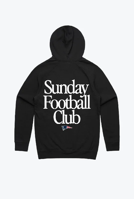 New England Patriots Sunday Football Club Hoodie - Black