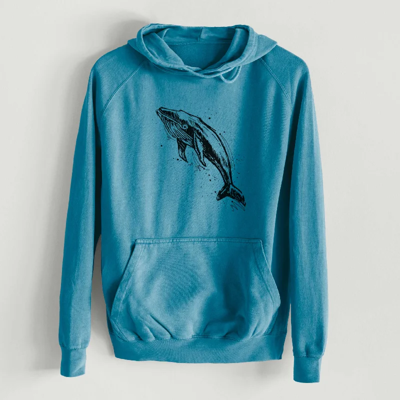 stylish athletic hoodieHumpback Whale  - Mid-Weight Unisex Vintage 100% Cotton Hoodie