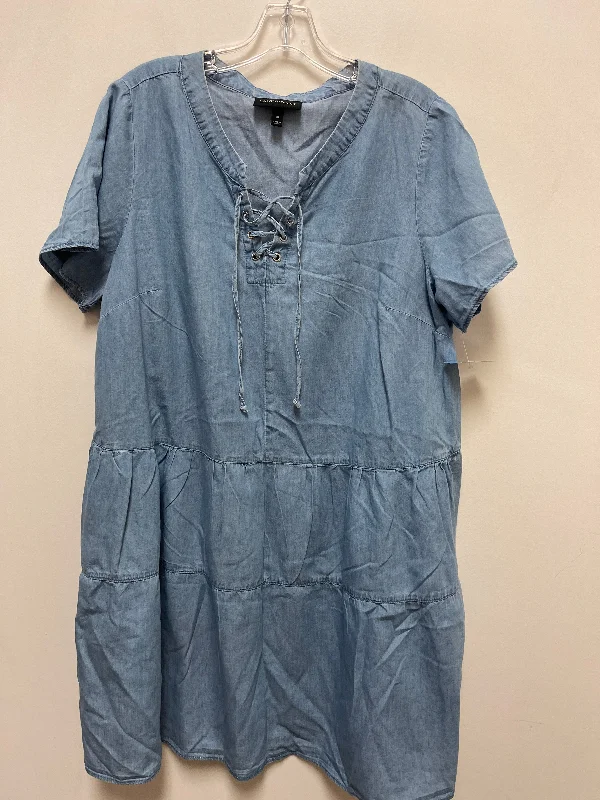 elegant maxi dressDress Casual Short By Lane Bryant In Blue Denim, Size: 1x