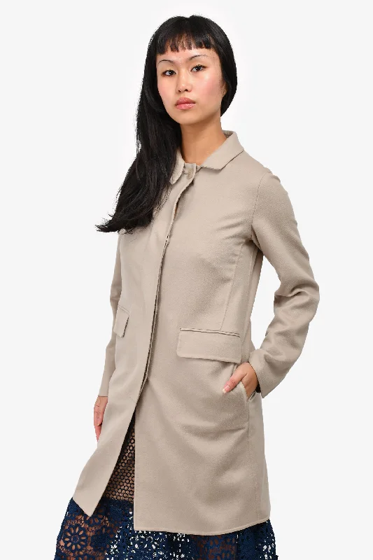 everyday winter coatLoro Piana Beige Cashmere Coat Size 36