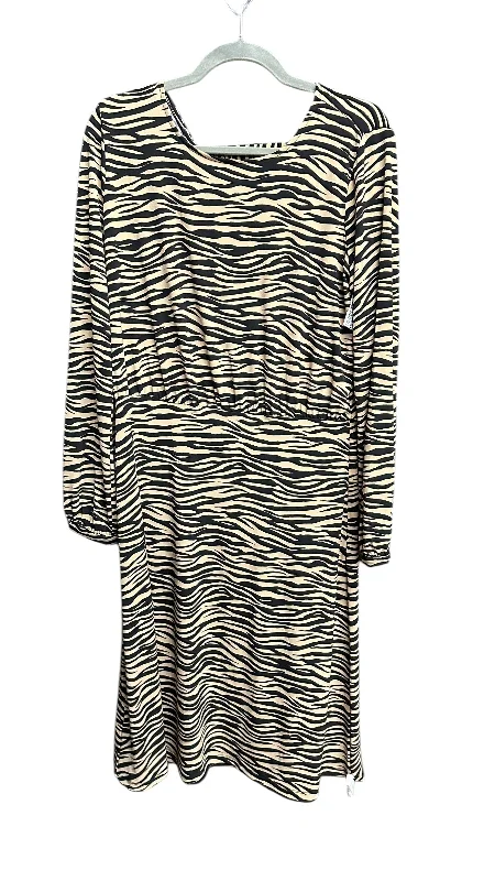 form-fitting dressDress Casual Midi By Loft In Animal Print, Size: M