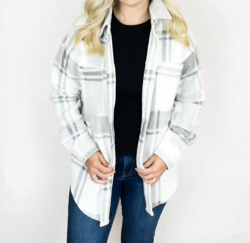 Paloma Plaid Harvey Jacket In Ivory