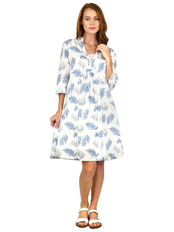 sleek midi dressFern Print Short Lined Dress