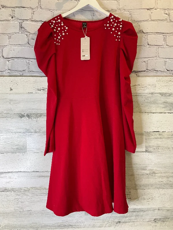 modern dressDress Party Midi By Clothes Mentor In Red, Size: Xl