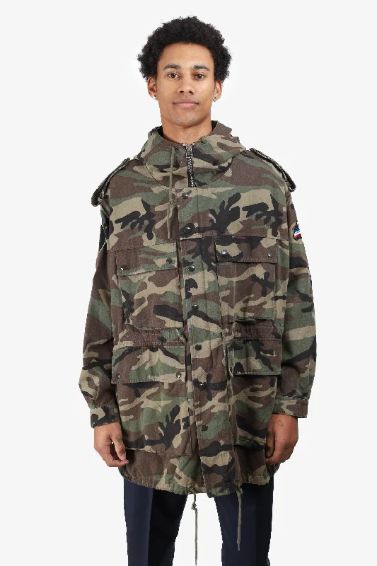 premium coatSaint Laurent Camouflage Rocket Parka Size 48 Mens