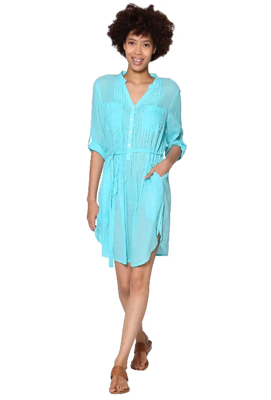 classic fit-and-flare dress100% Cotton Gauze Cover Up