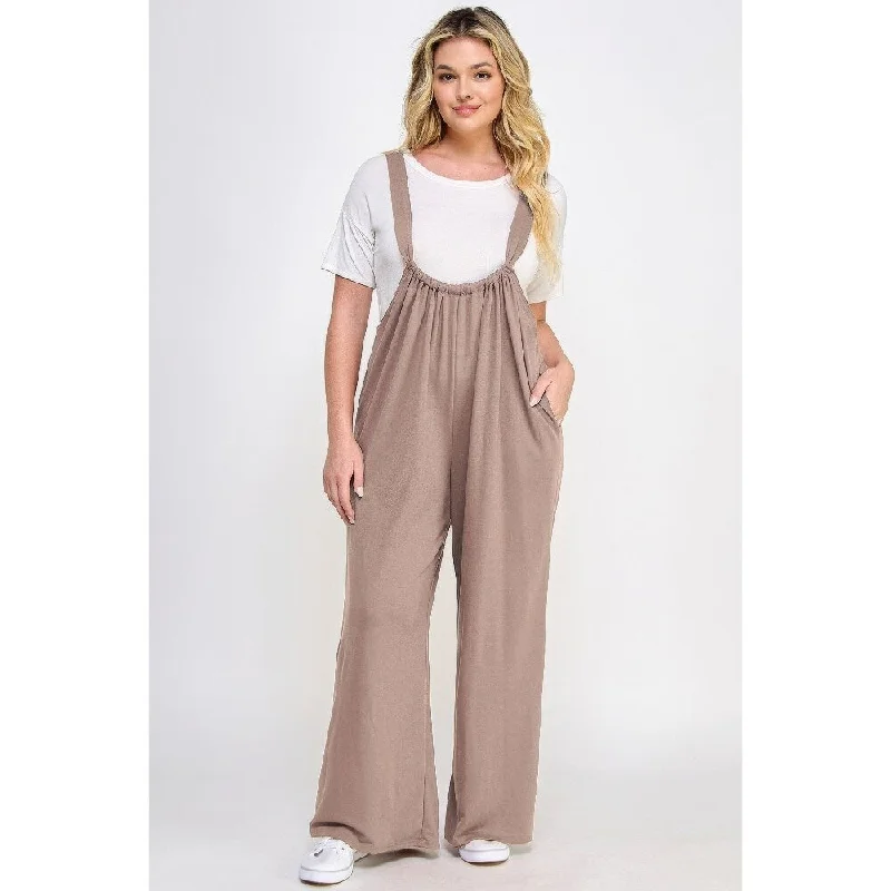 fitted bodycon dressFrench Terry Wide Leg Jumpsuit Overalls