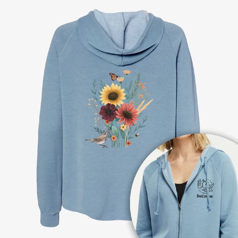 modern sports hoodieFall Bouquet - Women's Cali Wave Zip-Up Sweatshirt