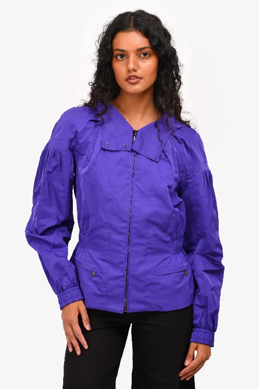 urban casual coatLouis Vuitton Purple Bow Detail Windbreaker Size 38