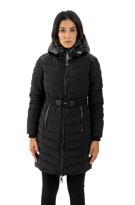 fashionable quilted coatMAILIA | Black