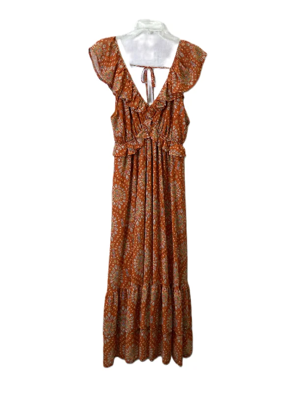 elegant evening dressDress Casual Maxi By Flying Tomato In Orange, Size: L