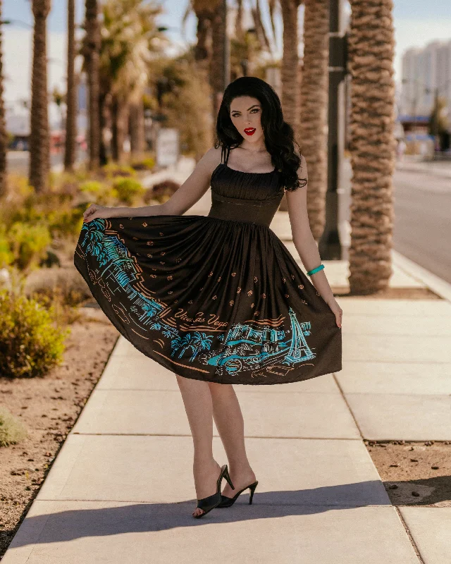 luxury dressViva Las Vegas Border Print Dress