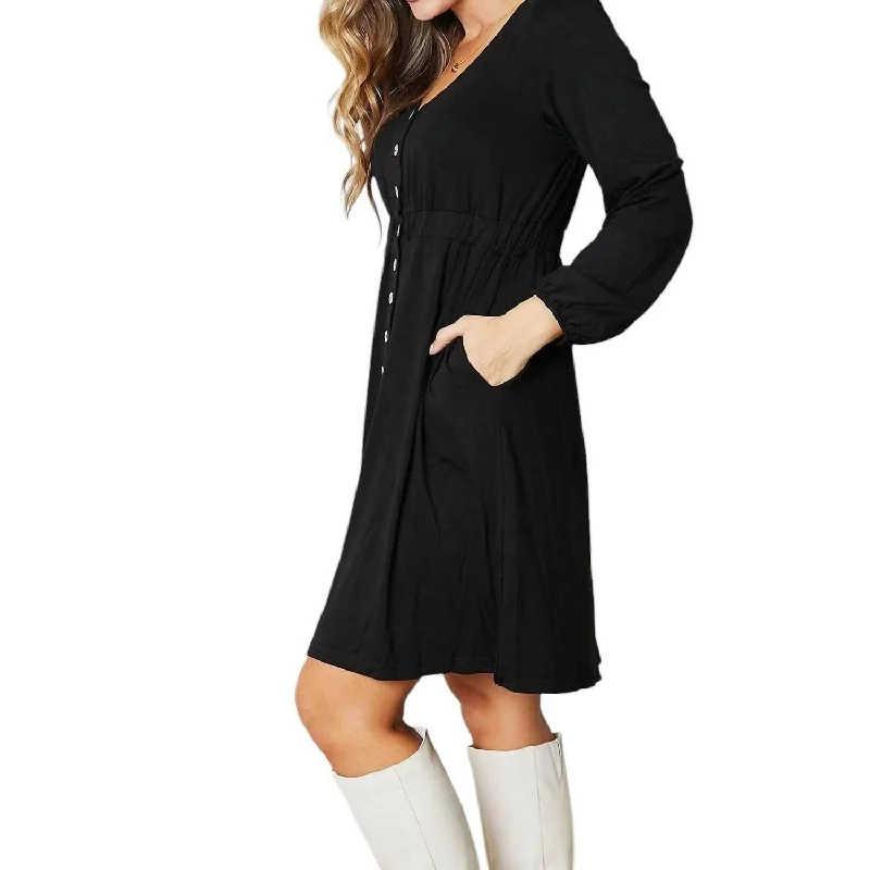 casual knit dressDouble Take - Enchanting Elegance Long Sleeve Dress