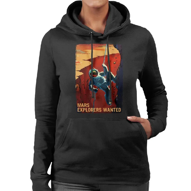 lightweight pullover hoodieNASA Mars Explorers Wanted Women's Hooded Sweatshirt