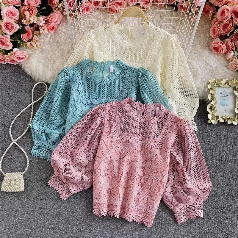 lightweight winter coatRetro short lace shirt     S3910