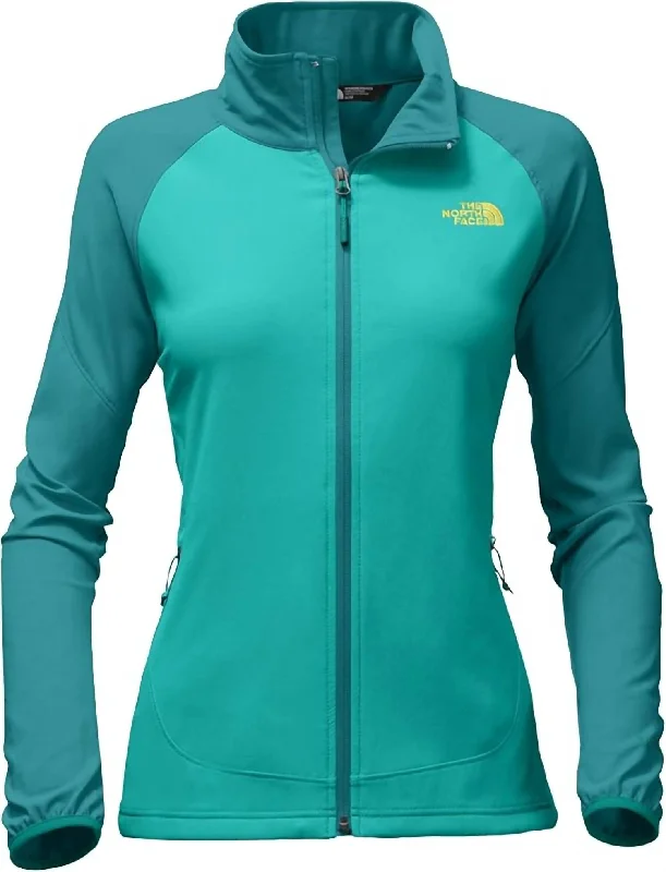 Women's Nimble Jacket In Pool Green/porcelin Green