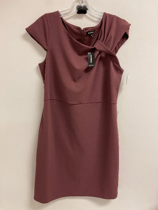 minimalistic dressDress Casual Midi By Express In Purple, Size: L