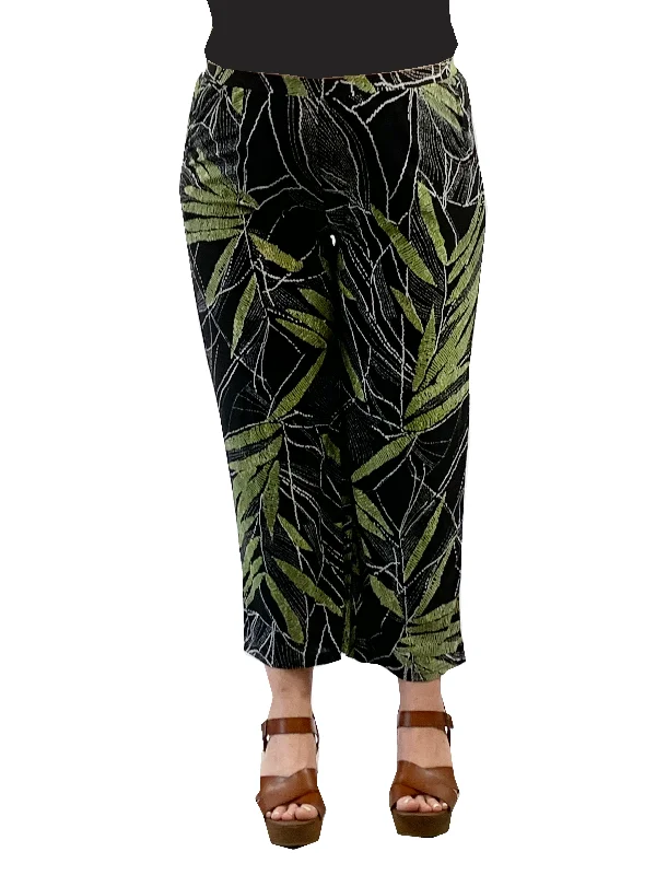 cocktail party dressPlus Size La Cera Savannah Palm Print Cropped Pant