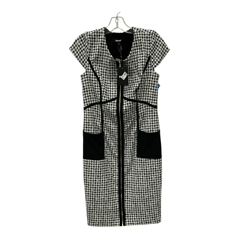 trendy mini dressDress Casual Short By Dkny In Black & White, Size:S