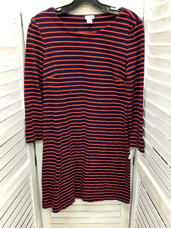 layered dressDress Casual Midi By J. Crew In Striped Pattern, Size: Xs