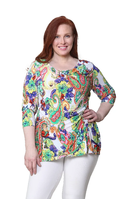 ruffle dressPaisley Printed Wrap Tunic - Plus Size