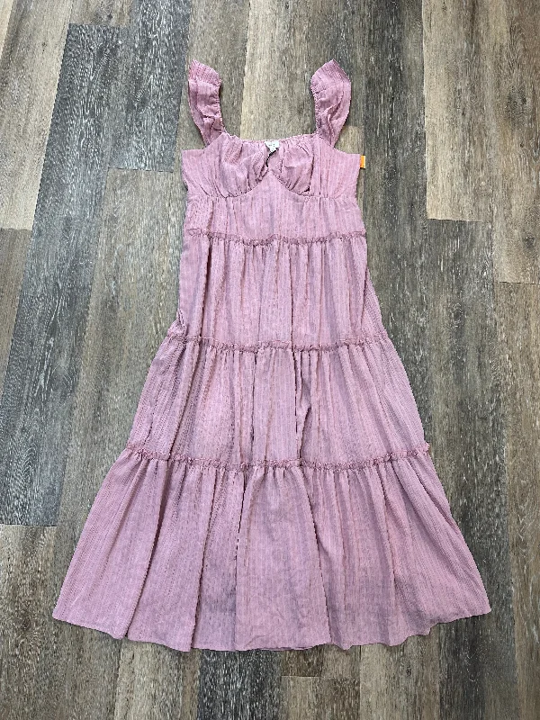 chic wrap dressDress Party Long By Le Lis In Pink, Size: L