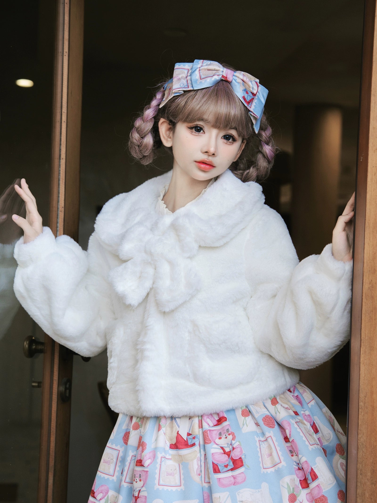 winter coatEieyomi~Daily Lolita Coat Imitation Rabbit Hair Short Winter Coat