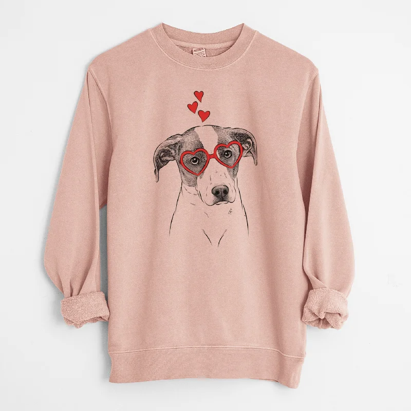 fitness hoodie for trainingValentine Zephyr the Pointer Mix - Unisex Pigment Dyed Crew Sweatshirt