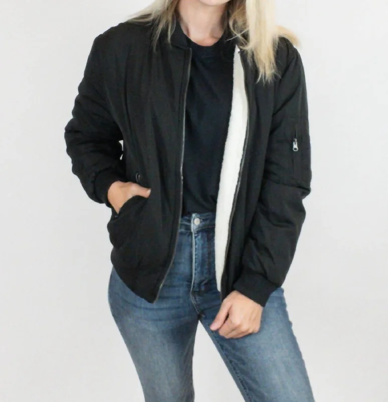 Tilly Bomber Jacket In Black