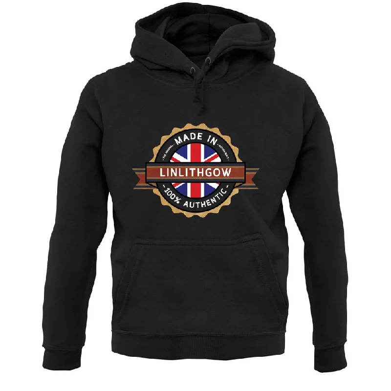 stylish pullover sweatshirtMade In Linlithgow 100% Authentic Unisex Hoodie