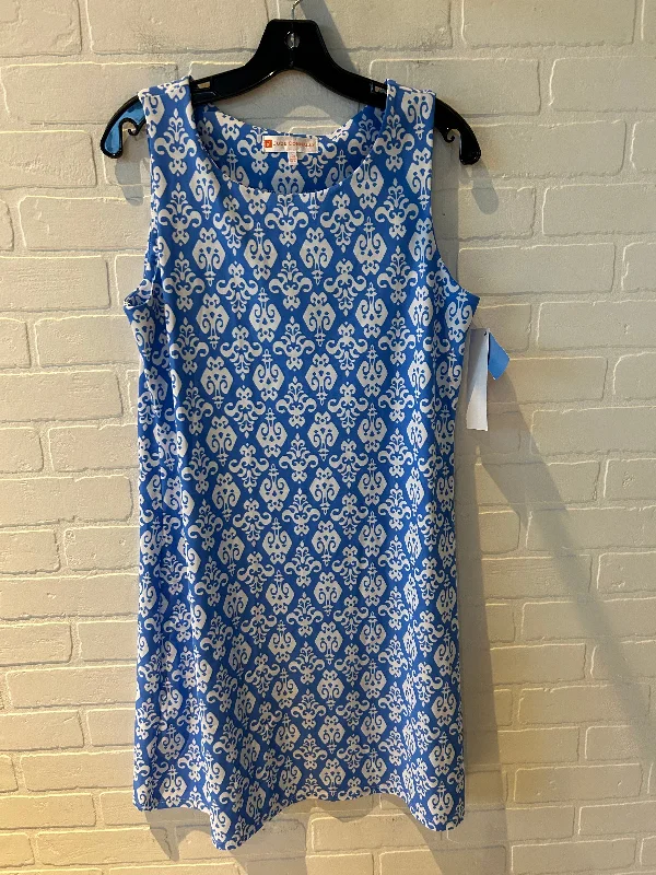 playful dressDress Work By Jude Connally In Blue & White, Size: L