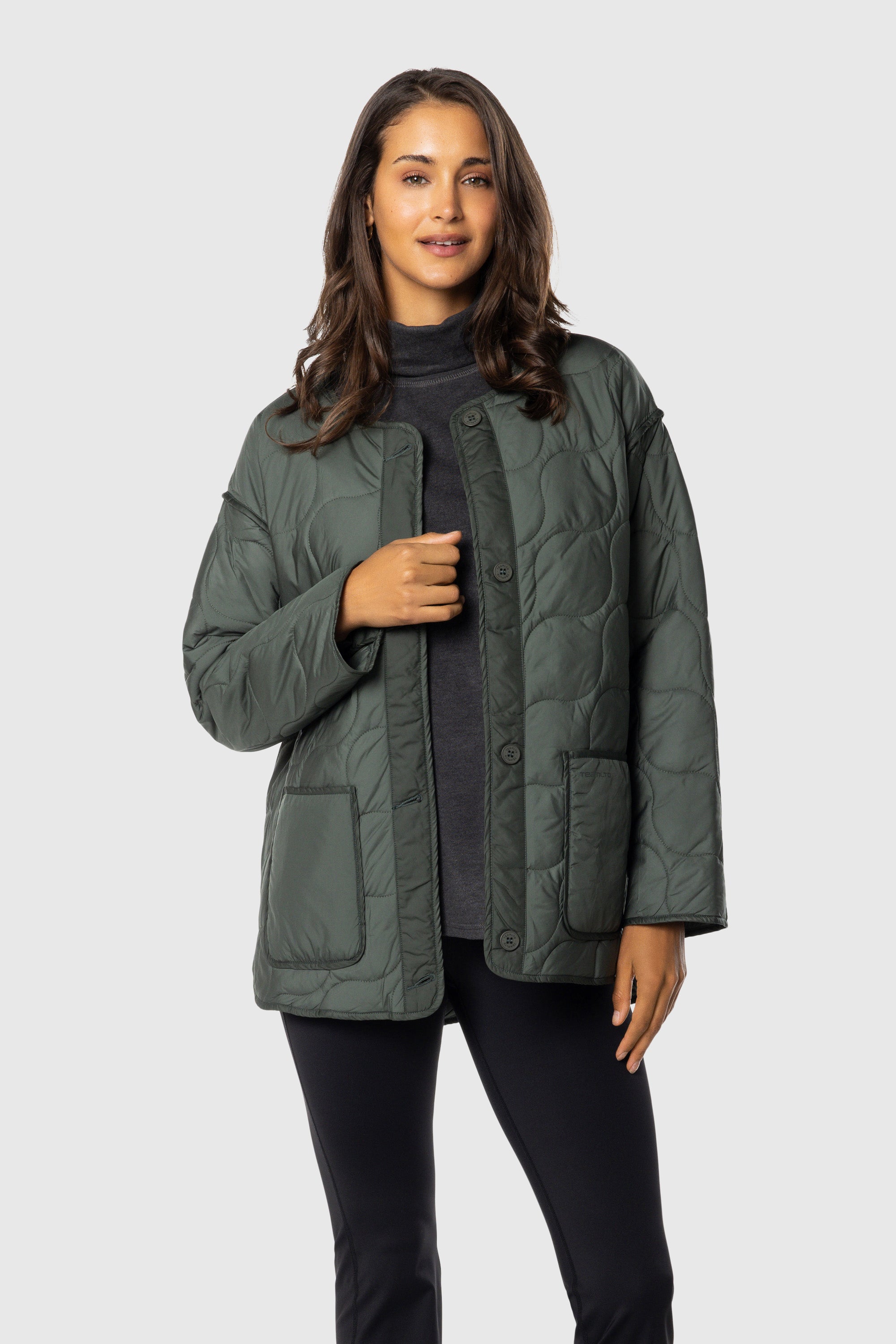 classic zip-up coatQuilted Jacket