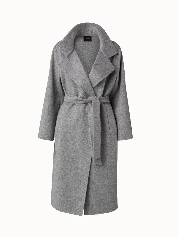 chic coatCashmere Double-Face Melange Trench Coat