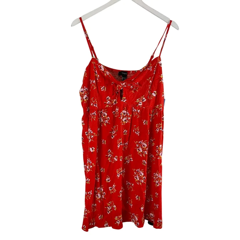 backless dressDress Casual Short By Forever 21 In Red, Size: 3x