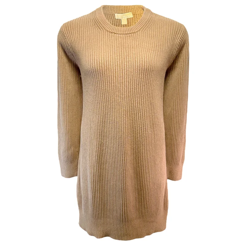 satin dressDress Sweater By Michael By Michael Kors In Tan, Size: Xl