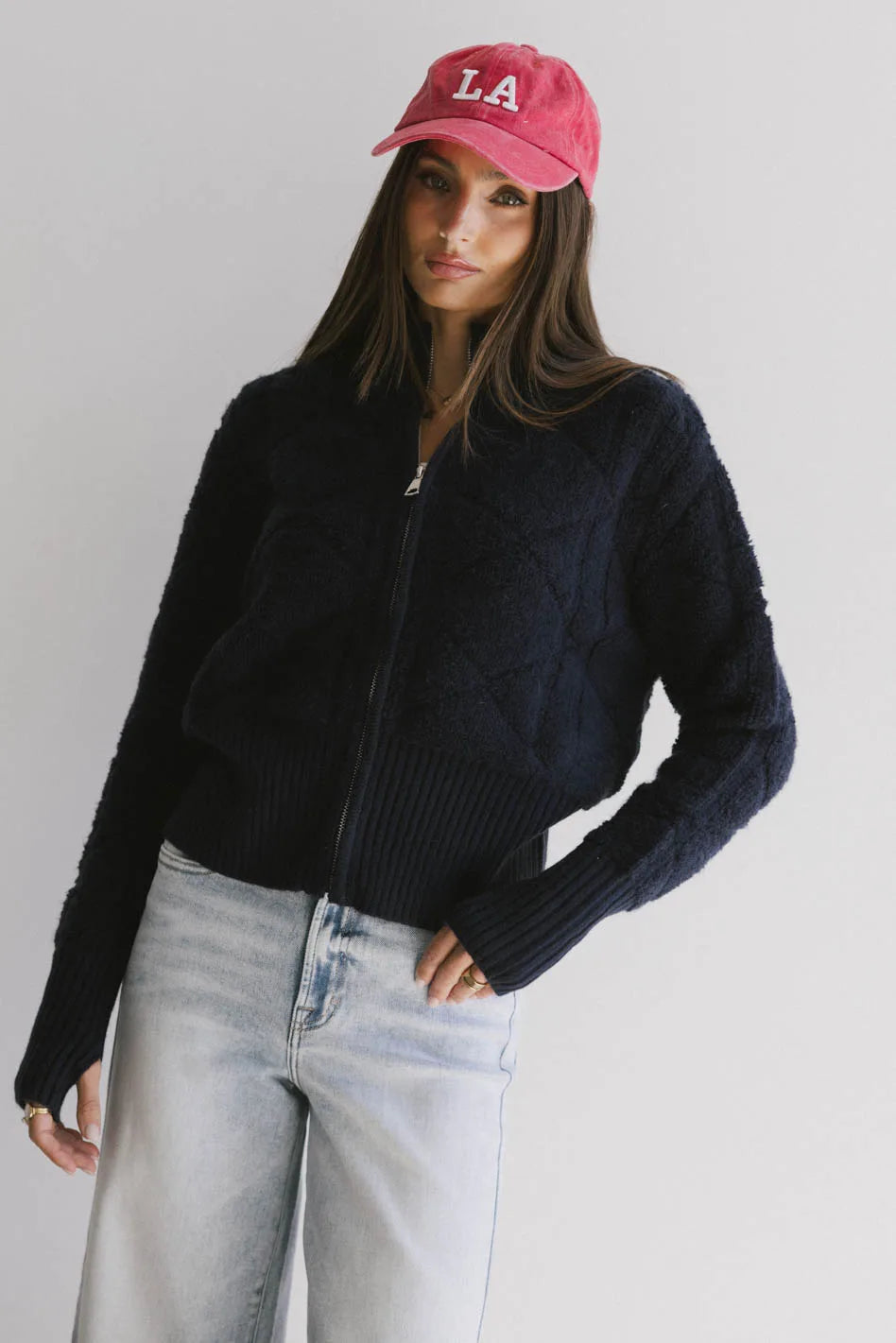 lightweight outerwearSheena Quilted Jacket in Navy - FINAL SALE