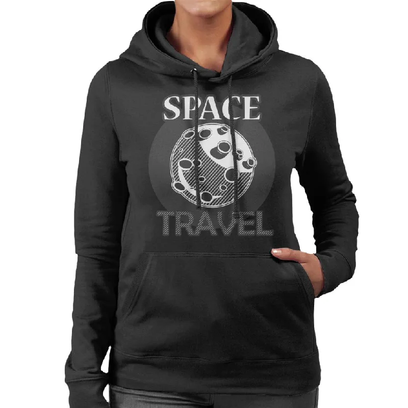 trendy hooded sweatshirtNASA Space Travel To The Moon Women's Hooded Sweatshirt