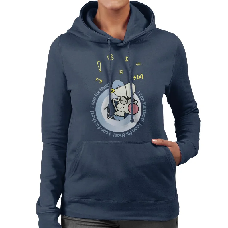 zip-up hooded sweatshirtBoy Girl Dog Cat Mouse Cheese I Can Fix That Women's Hooded Sweatshirt