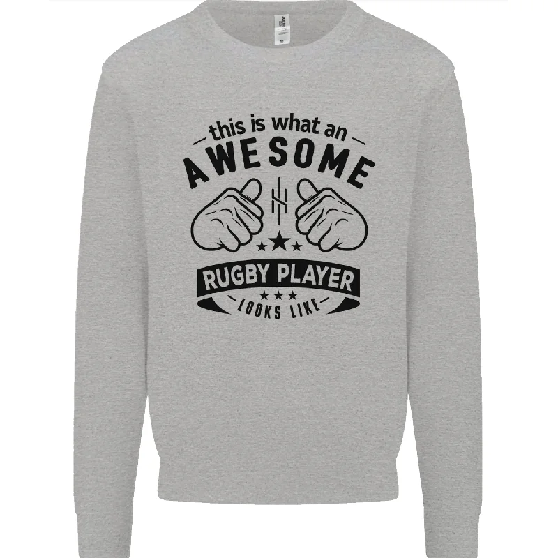 stylish sports hoodieAn Awesome Rugby Player Looks Like Union Mens Sweatshirt Jumper